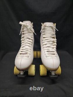 Riedel Roller Skates Women's White Leather 110W Riva 57mm 96a Wheels Size 10