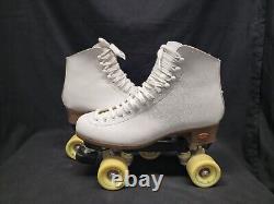 Riedel Roller Skates Women's White Leather 110W Riva 57mm 96a Wheels Size 10