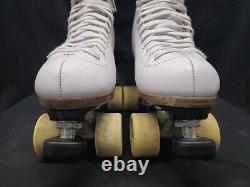 Riedel Roller Skates Women's White Leather 110W Riva 57mm 96a Wheels Size 10