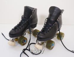 Riedell 110 Roller Skates Size 6 Suregrip Competitor Plate Rollo Hyper Wheels