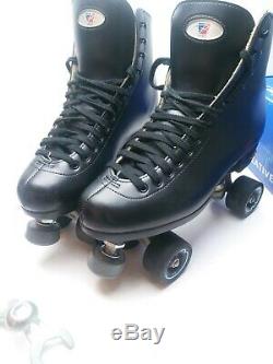 Riedell 111 Black Roller Skates Size 9 Mens Riva Wheels H