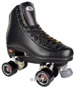 Riedell 111 Fame Men Size 4-13 Indoor Rink Roller Skates Black Boot Black Wheels