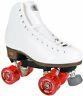 Riedell 111 Fame Roller Skates High Top Artistic Skate Clear Red Wheels