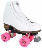 Riedell 111 Fame Roller Skates Traditional High Top Artistic Skate Pink Wheels