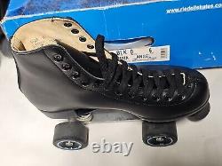 Riedell 111BR BLK Black Roller Skates Size 6 ANGEL With Box