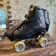 Riedell 111BR Black Roller Skates Men Size 7 Custom Cobra Spike