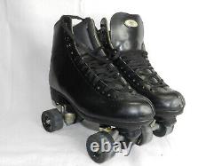 Riedell 120 D Men's Black Leather Roller Skates Size 10