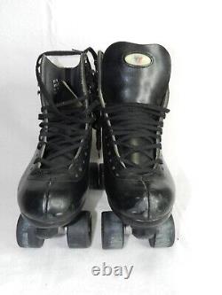 Riedell 120 D Men's Black Leather Roller Skates Size 10