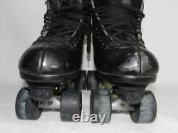 Riedell 120 D Men's Black Leather Roller Skates Size 10