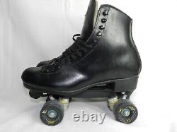 Riedell 120 D Men's Black Leather Roller Skates Size 10