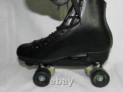 Riedell 120 D Men's Black Leather Roller Skates Size 10