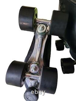 Riedell 120 D Power Dyne Roller Skates Black Size7.5 9.75