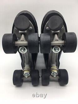 Riedell 120 D Power Dyne Triton Bones Super Roller Skates Black Size7.5 9.75