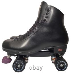 Riedell 120 Leather Roller Skates Sz 12D withAthletico Black Carry Case + sk8 tool