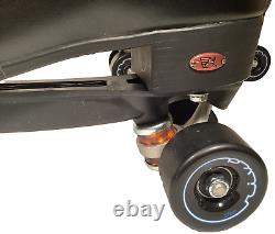 Riedell 120 Leather Roller Skates Sz 12D withAthletico Black Carry Case + sk8 tool