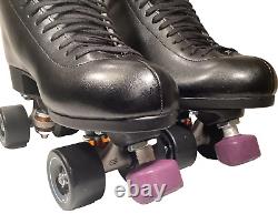 Riedell 120 Leather Roller Skates Sz 12D withAthletico Black Carry Case + sk8 tool