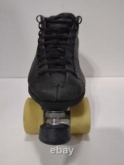 Riedell 122 Black Leather Roller Skates Size 6 D/B 62 mm Wheels