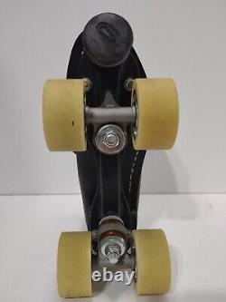 Riedell 122 Black Leather Roller Skates Size 6 D/B 62 mm Wheels