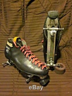 Riedell 122 Leather Speed Skates 13m Sheepskin Tongue Sure-grip Invader Plates