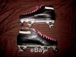 Riedell 122 Leather Speed Skates 13m Sheepskin Tongue Sure-grip Invader Plates