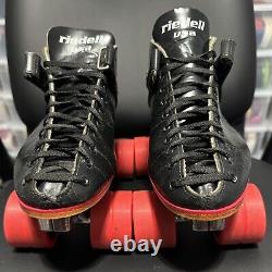 Riedell 125/RS 1000 Redline Speed Roller Skate Boots Men's Size 9