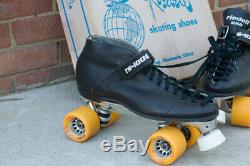 Riedell 125 RS 1000 Speed Roller Skate Boots Mens Women Competitor 8L SURE-GRIP