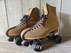 Riedell 130 M Sure-Grip Suede Leather Roller Skates Mens 9 Womens 7