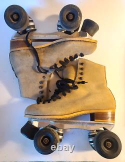 Riedell 130 M Sure-grip 1373 Suede Leather Roller Skates Tan Size 6