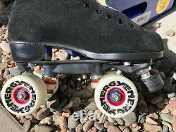 Riedell 135 Zone Roller Skate D width size 5 black suede made in USA