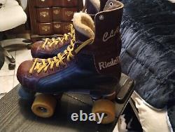 Riedell 166 Classic Roller Skates Chicago Custom II Plates Very Rare Size 7