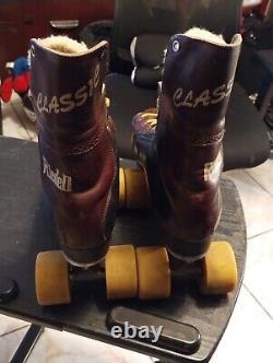 Riedell 166 Classic Roller Skates Chicago Custom II Plates Very Rare Size 7