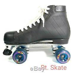 Riedell 166 Men 12 USA Quad Roller Derby Skates with Route 70 Kryptonics Wheels