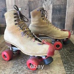 Riedell 1739 Vintage Roller Skates Suede Kryptos Wheels Mens 10 M