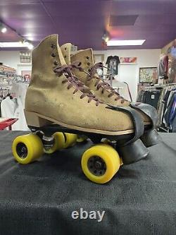 Riedell 2162 Vintage Roller Skates Suede Variflex Men's Sz9 D VTG NO OG BOX