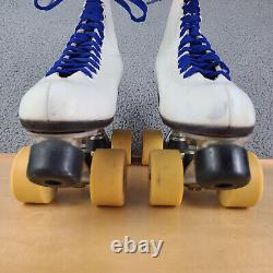 Riedell 220 Red Wing Roller Skates Women 8 White Sure Grip Powell Derby Plates