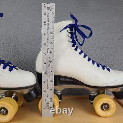 Riedell 220 Red Wing Roller Skates Women 8 White Sure Grip Powell Derby Plates