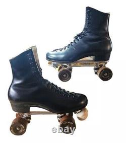 Riedell 220 Red Wings VTG Roller Skate Premier FO-MAC WHEELS SZ 9 CHICAGO CUST