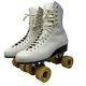 Riedell 220 Women's 6.5 White Vintage Roller Derby Skates Belair Olympian Plus