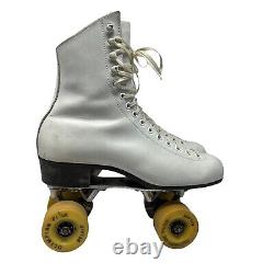 Riedell 220 Women's 6.5 White Vintage Roller Derby Skates Belair Olympian Plus