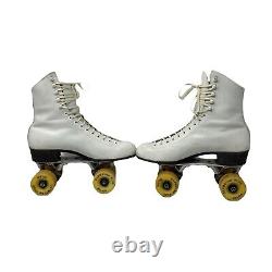 Riedell 220 Women's 6.5 White Vintage Roller Derby Skates Belair Olympian Plus