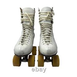 Riedell 220 Women's 6.5 White Vintage Roller Derby Skates Belair Olympian Plus