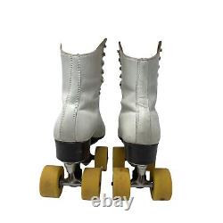 Riedell 220 Women's 6.5 White Vintage Roller Derby Skates Belair Olympian Plus