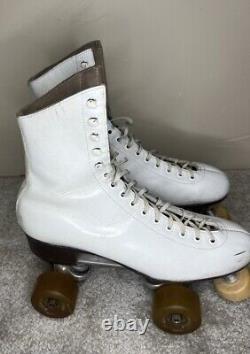 Riedell 220 Women's 7.5 White Vintage Roller Derby Skates Belair Olympian Plus