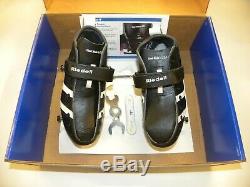 Riedell 265 Size 4 w PowerDyne Fuse Nylon Plates Speed Derby Skates Black NEW