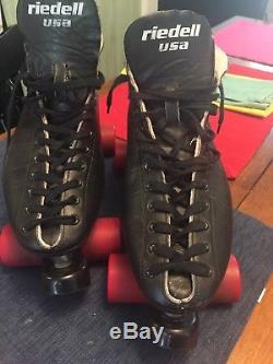 Riedell 295 roller skates size 11 in excellent condition with red devil wheels