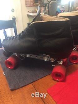 Riedell 295 roller skates size 11 in excellent condition with red devil wheels
