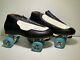 Riedell 395 Black/White Boots with PowerDyne Plates Jam Speed Skates Boots Size 12