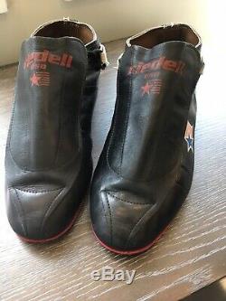 Riedell 395 Redline Vintage Soft Leather Mens Sz 10 Used Speed Roller Skates