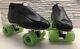 Riedell 395 Sure Grip Power-trac Plates Leather Speed Quad Roller Skates Mens 9