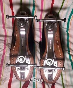 Riedell 395 quad roller skates Sz 10.5 Powerdyne DynaPro plates Made in USA
